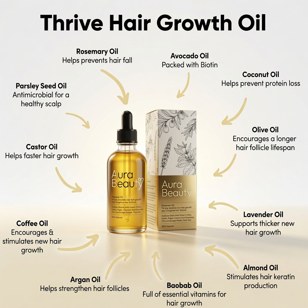 Professional Herbal Hair Care Essential Oil & Growth Serum